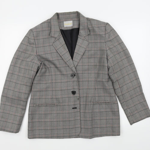 Daxon Womens Grey Check  Jacket Blazer Size 14