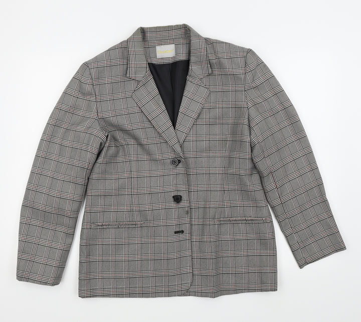 Daxon Womens Grey Check Jacket Blazer Size 14