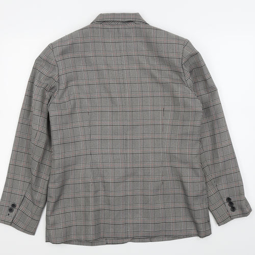 Daxon Womens Grey Check  Jacket Blazer Size 14