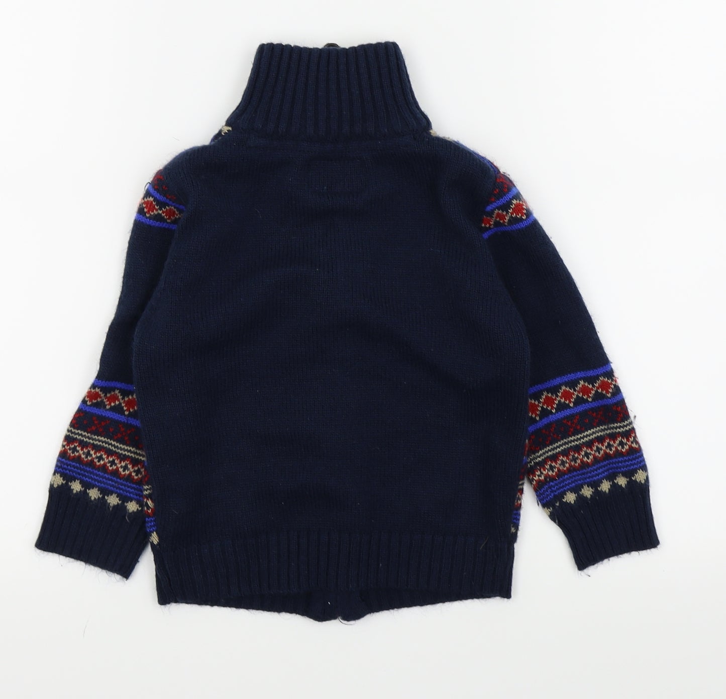 Rebel Boys Blue   Full Zip Jumper Size 4-5 Years  - Christmas jumper