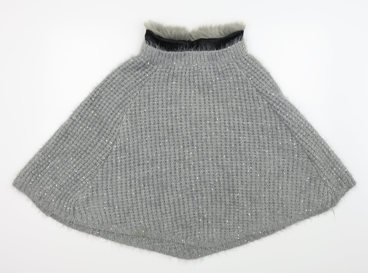 NEXT Girls Grey   Pullover Jumper Size 11-12 Years  - poncho