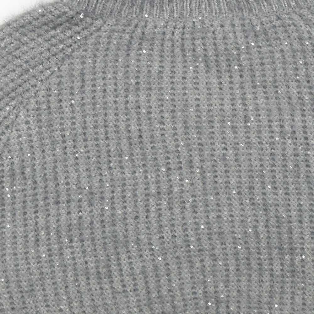 NEXT Girls Grey   Pullover Jumper Size 11-12 Years  - poncho