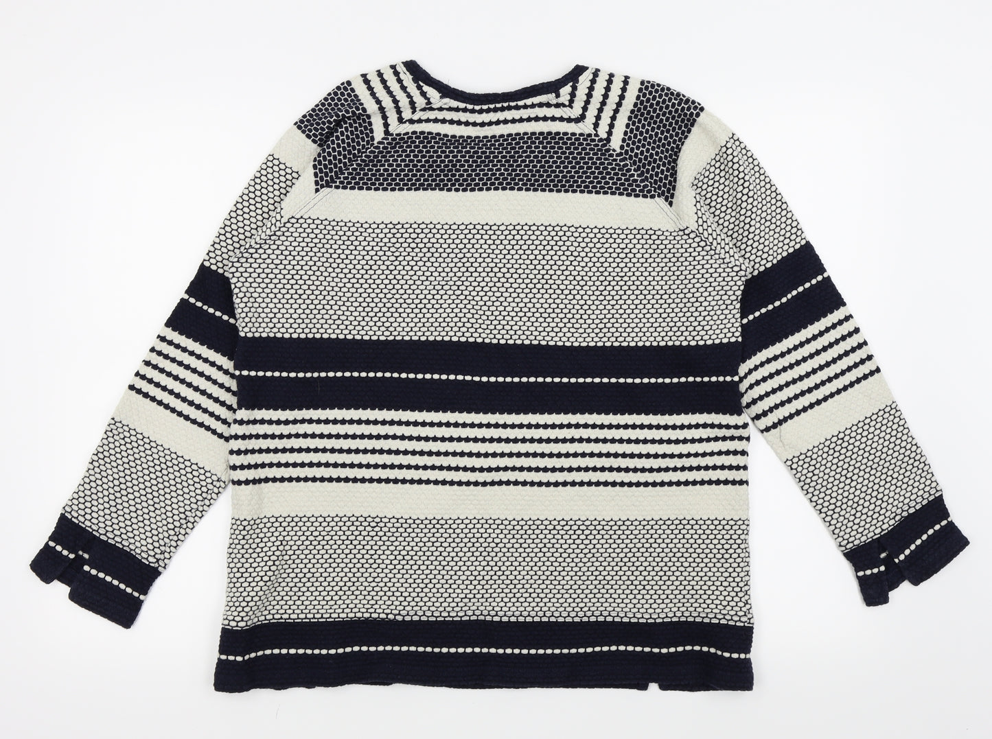 NEXT Womens Blue Houndstooth  Pullover Jumper Size 16