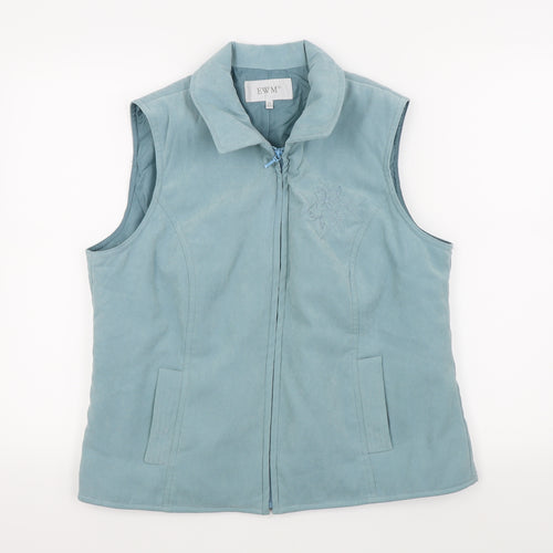 EWM Womens Blue   Gilet Coat Size 14