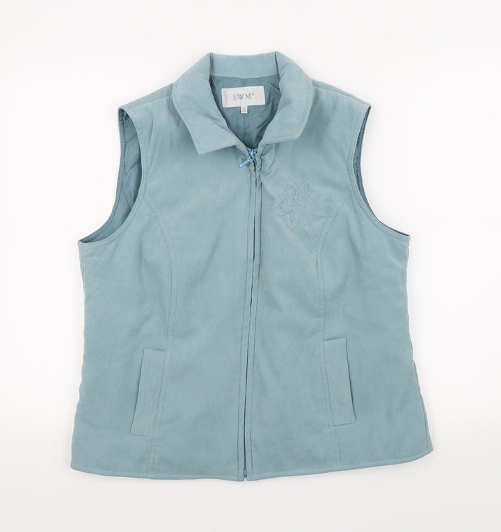 EWM Womens Blue   Gilet Coat Size 14