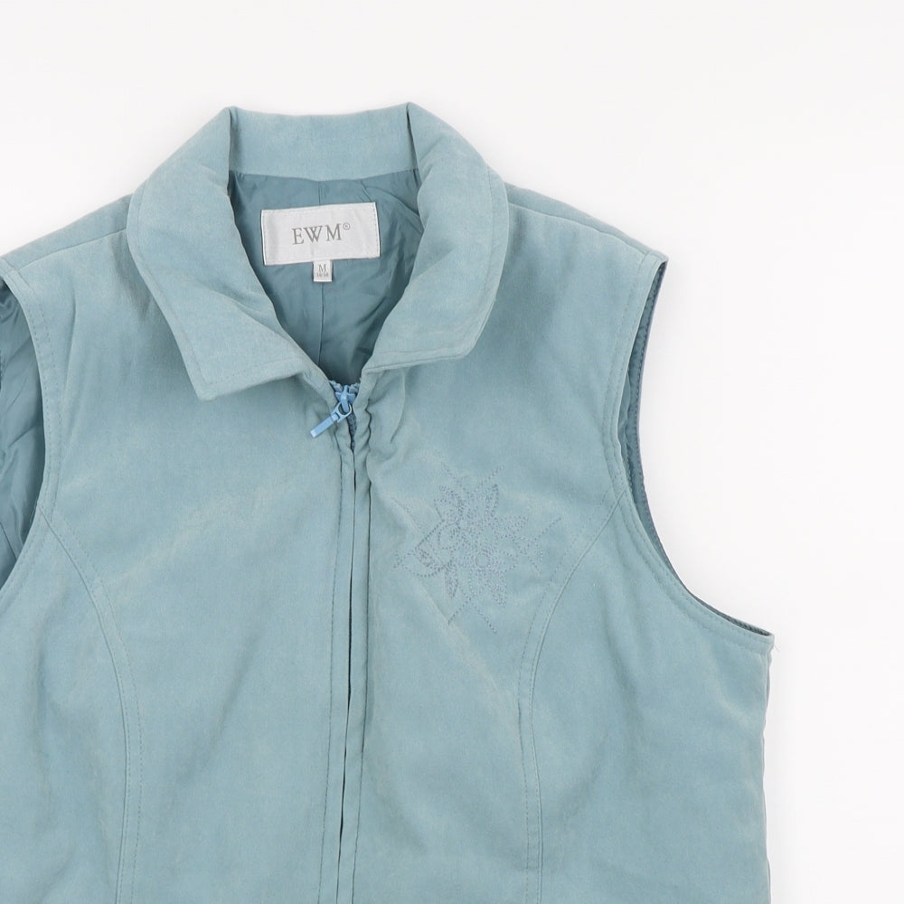 EWM Womens Blue   Gilet Coat Size 14