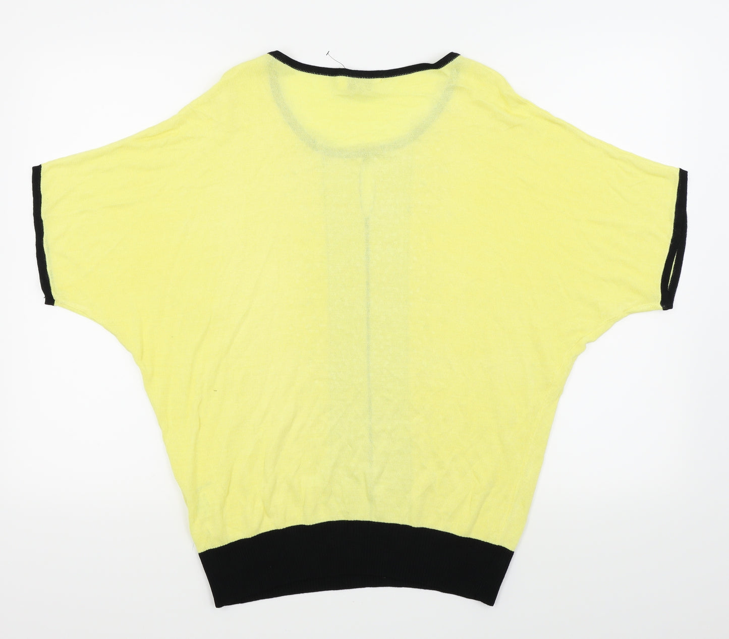 Cristina Womens Yellow   Basic T-Shirt Size L