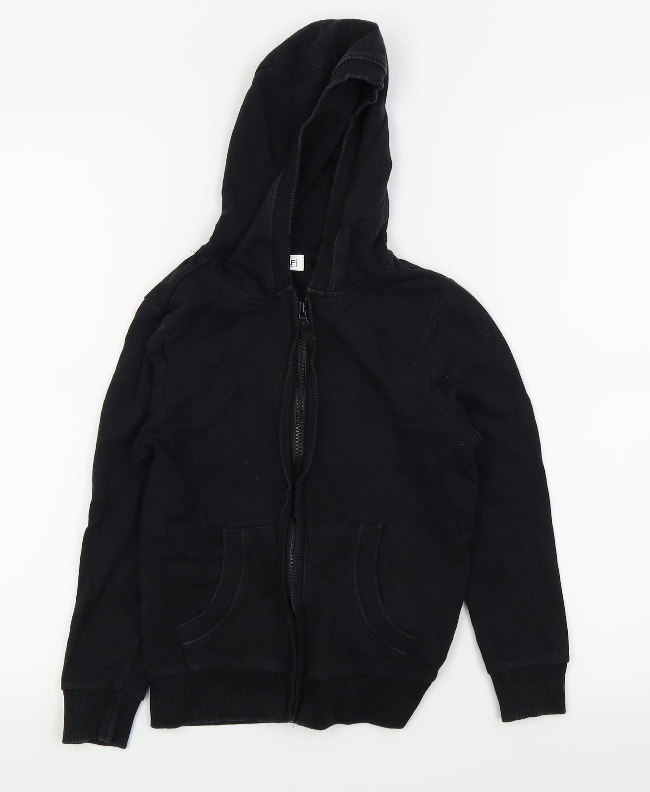 F&F Boys Black   Full Zip Jumper Size 7-8 Years