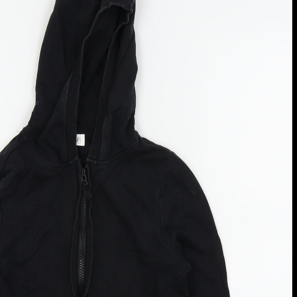F&F Boys Black   Full Zip Jumper Size 7-8 Years