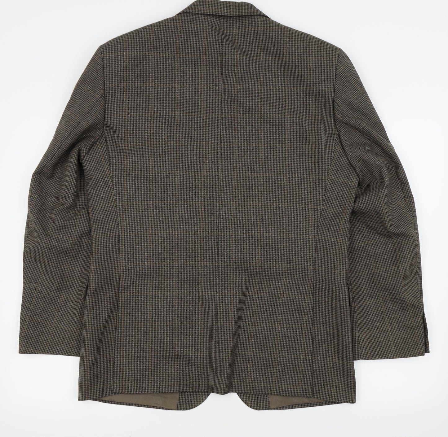 St michael Mens Brown Houndstooth  Jacket Blazer Size 40