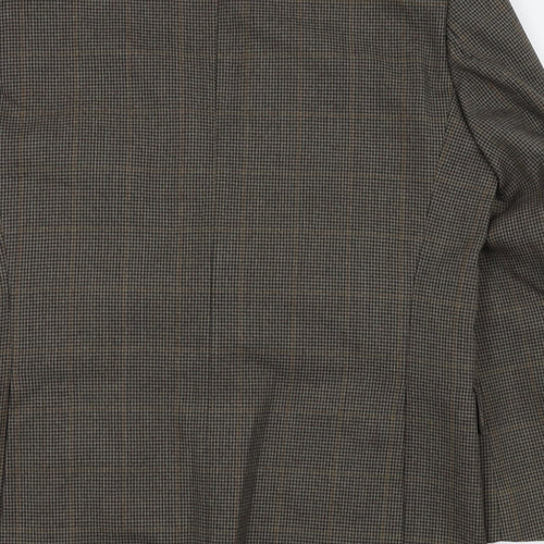 St michael Mens Brown Houndstooth  Jacket Blazer Size 40