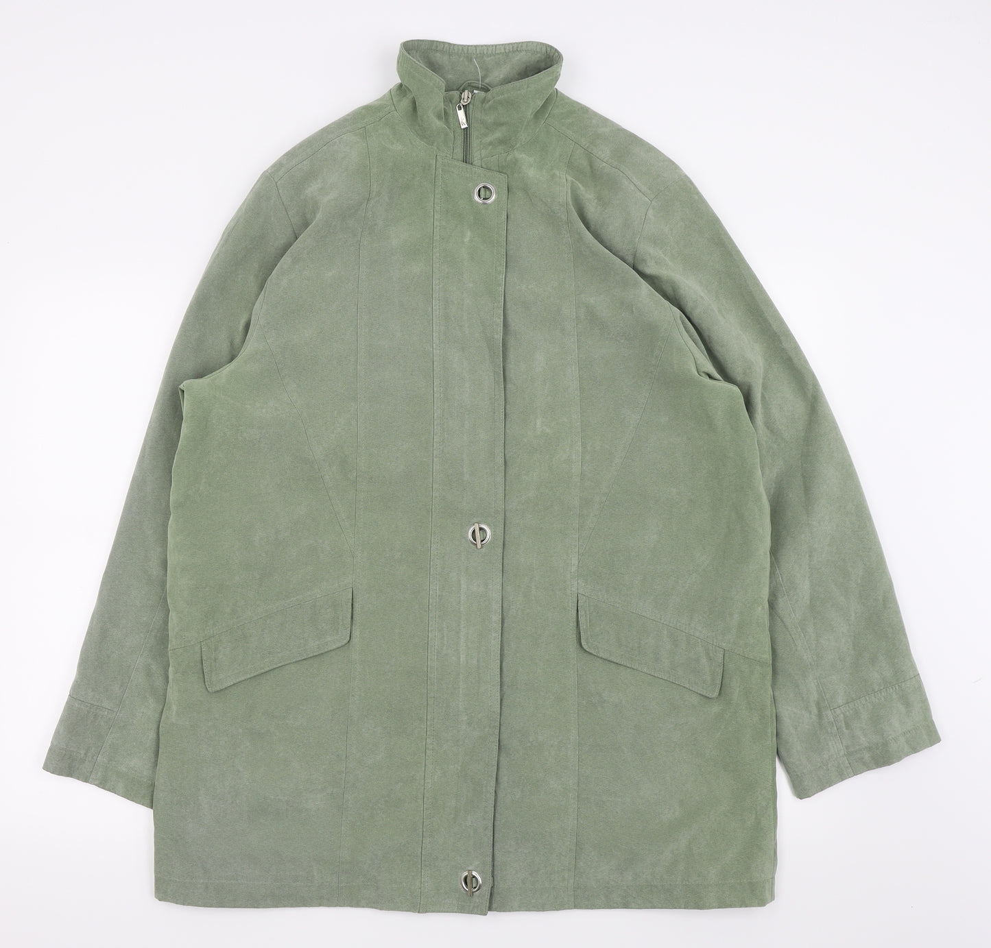 Klass Womens Green   Overcoat Coat Size L