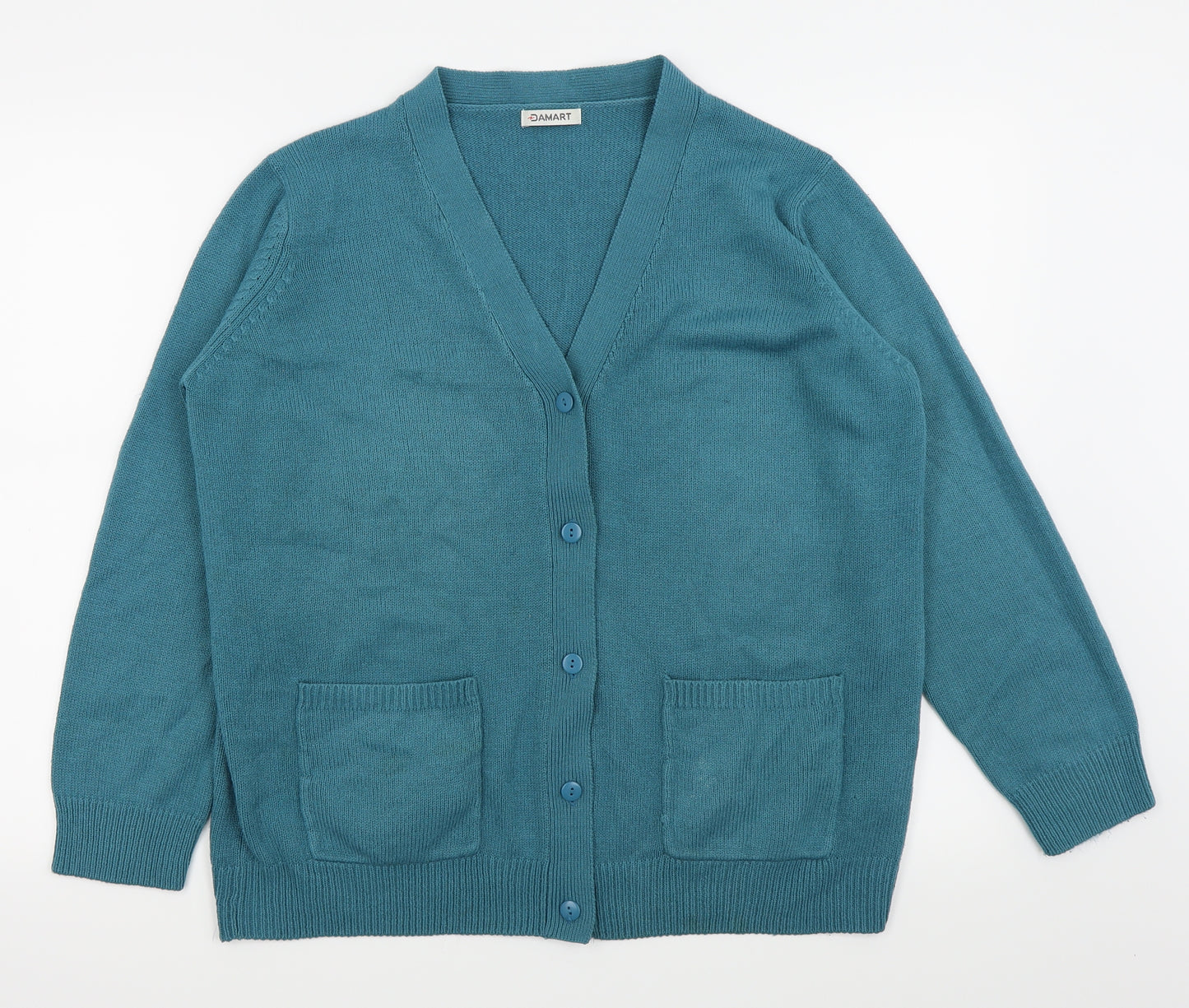 Damart Womens Blue   Cardigan Jumper Size 14