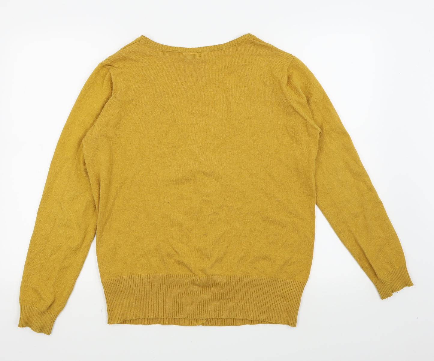 Janina Womens Yellow   Cardigan Jumper Size 14