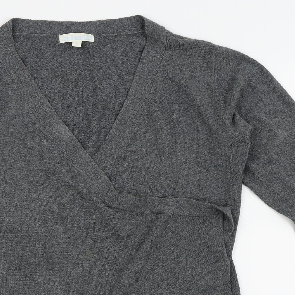 JoJo Maman Bébé Womens Grey   Wrap T-Shirt Size S