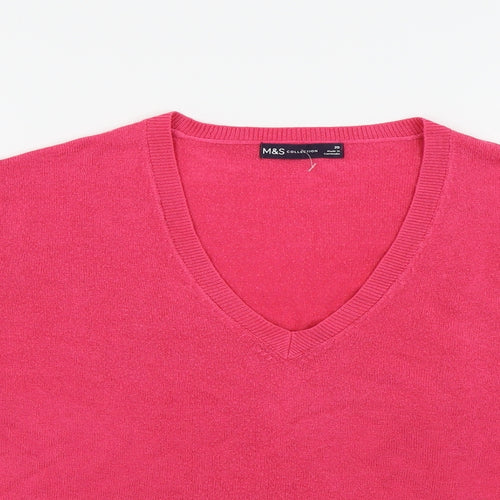 M&s Womens Pink   Pullover Sweatshirt Size 20