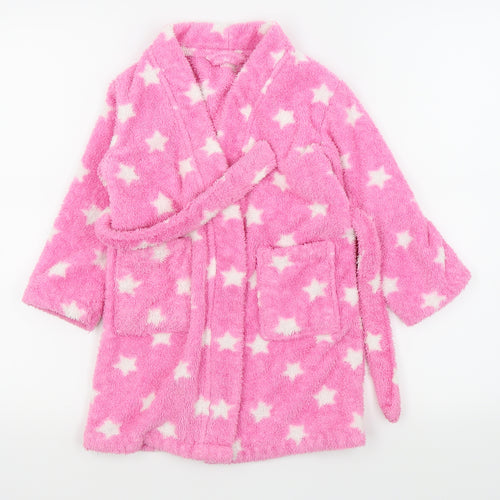 Asda George Girls Pink Solid  Top Robe Size 4-5 Years
