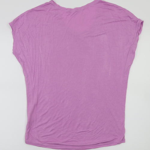 Elle Sport Womens Purple   Basic T-Shirt Size 12