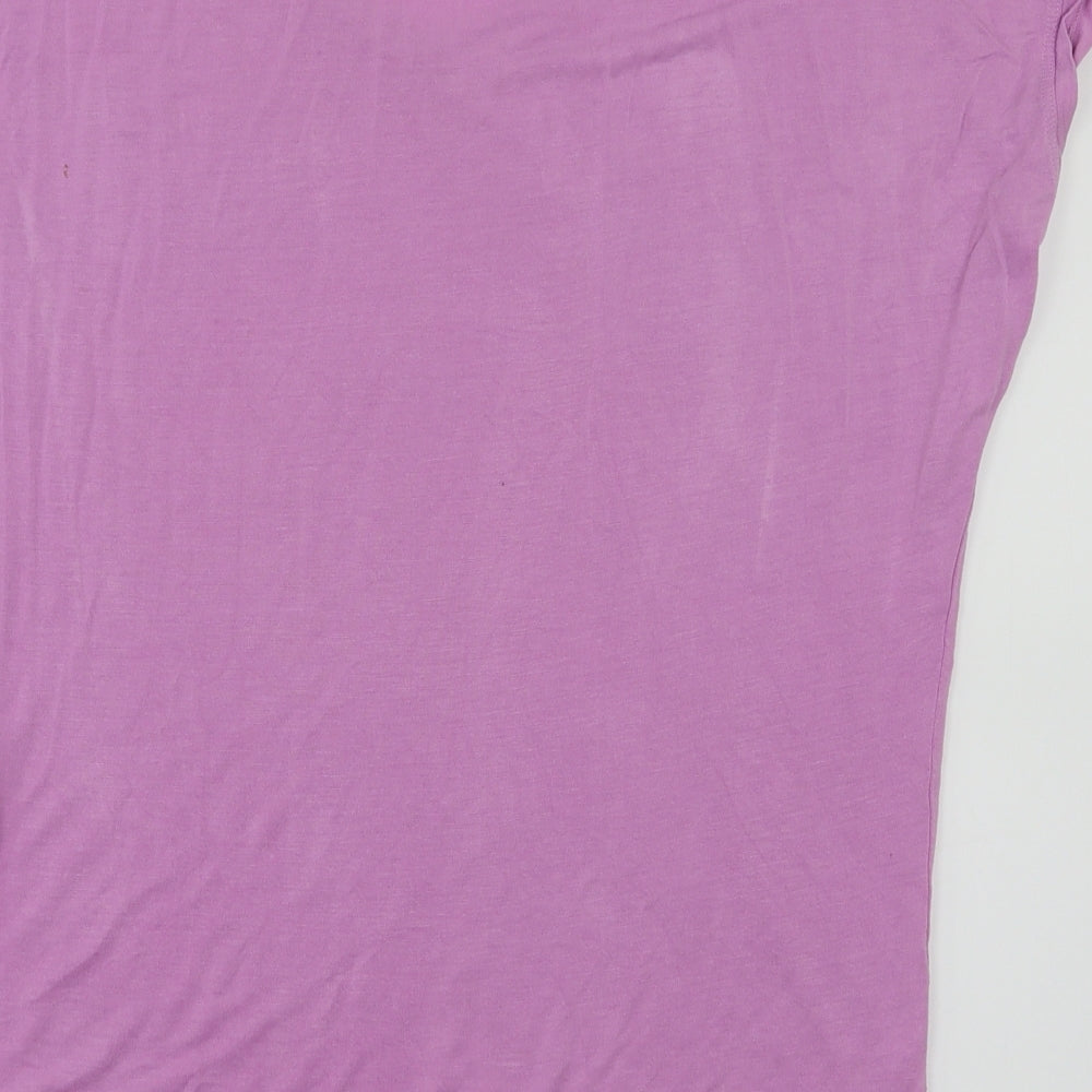 Elle Sport Womens Purple   Basic T-Shirt Size 12