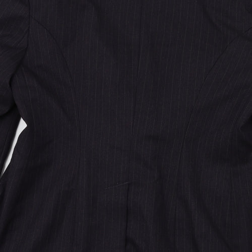 preworn  Womens Purple Striped  Jacket Blazer Size 14