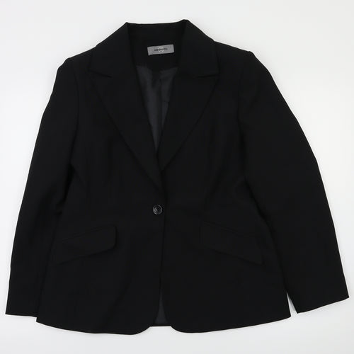 AMARANTO Womens Black   Jacket Blazer Size 14