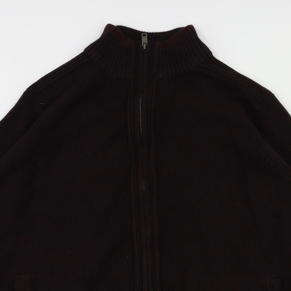 M&S Mens Brown   Cardigan Jumper Size L
