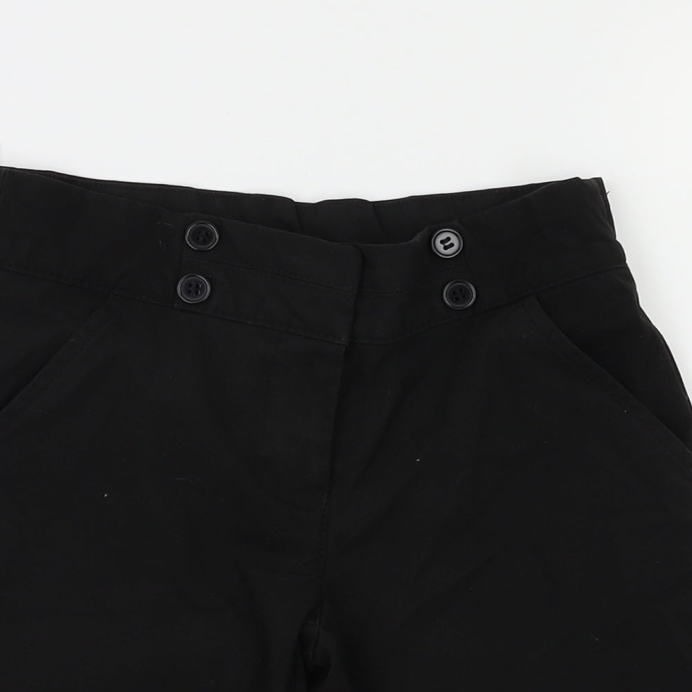 M&S Girls Black   Paperbag Shorts Size 8-9 Years
