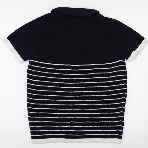 2nd Chapter Mens Blue Striped   T-Shirt Size S