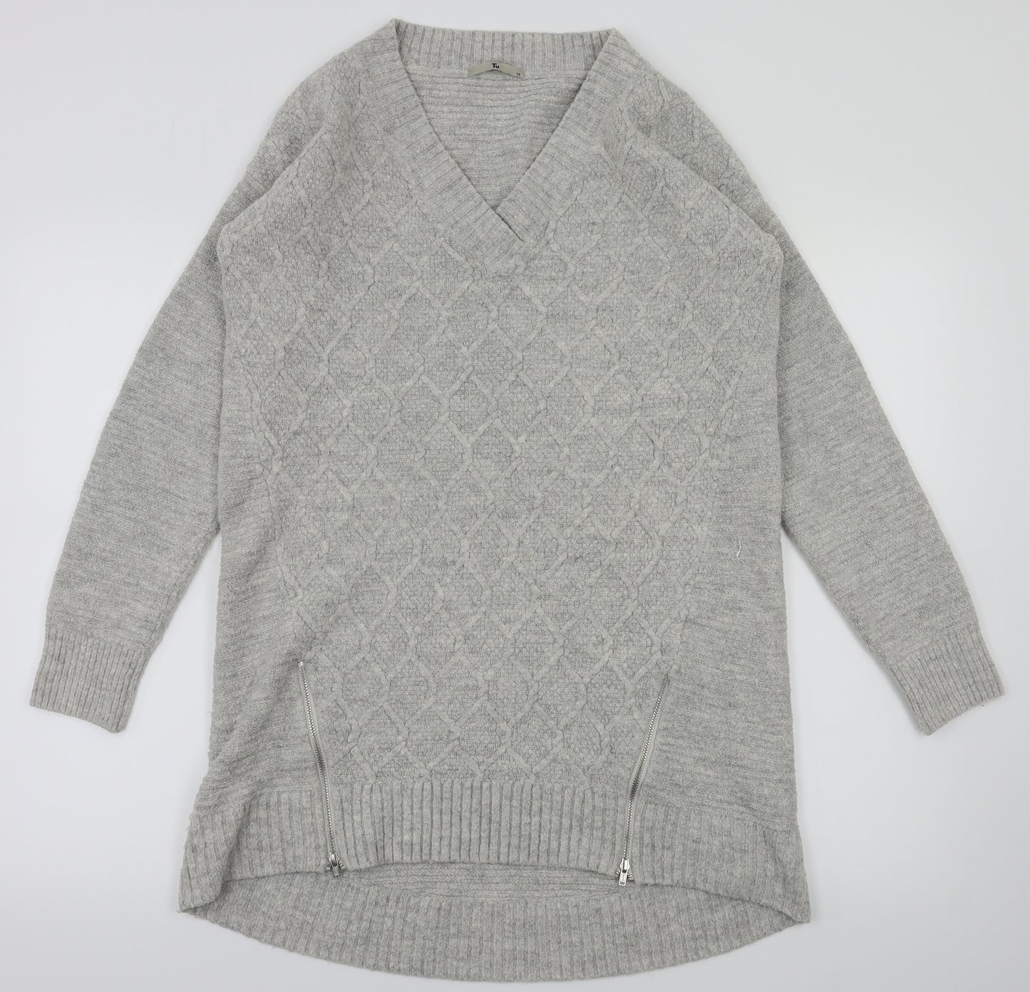 TU Womens Grey   Fit & Flare  Size 12