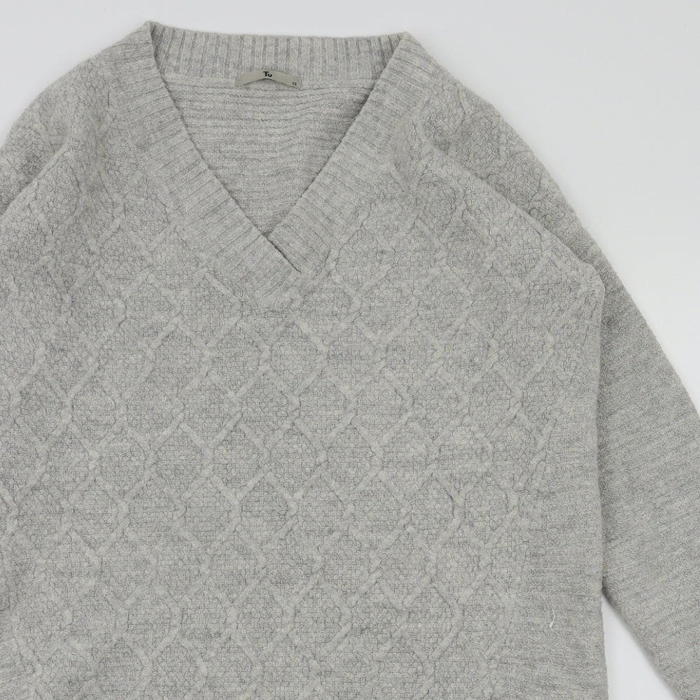 TU Womens Grey   Fit & Flare  Size 12