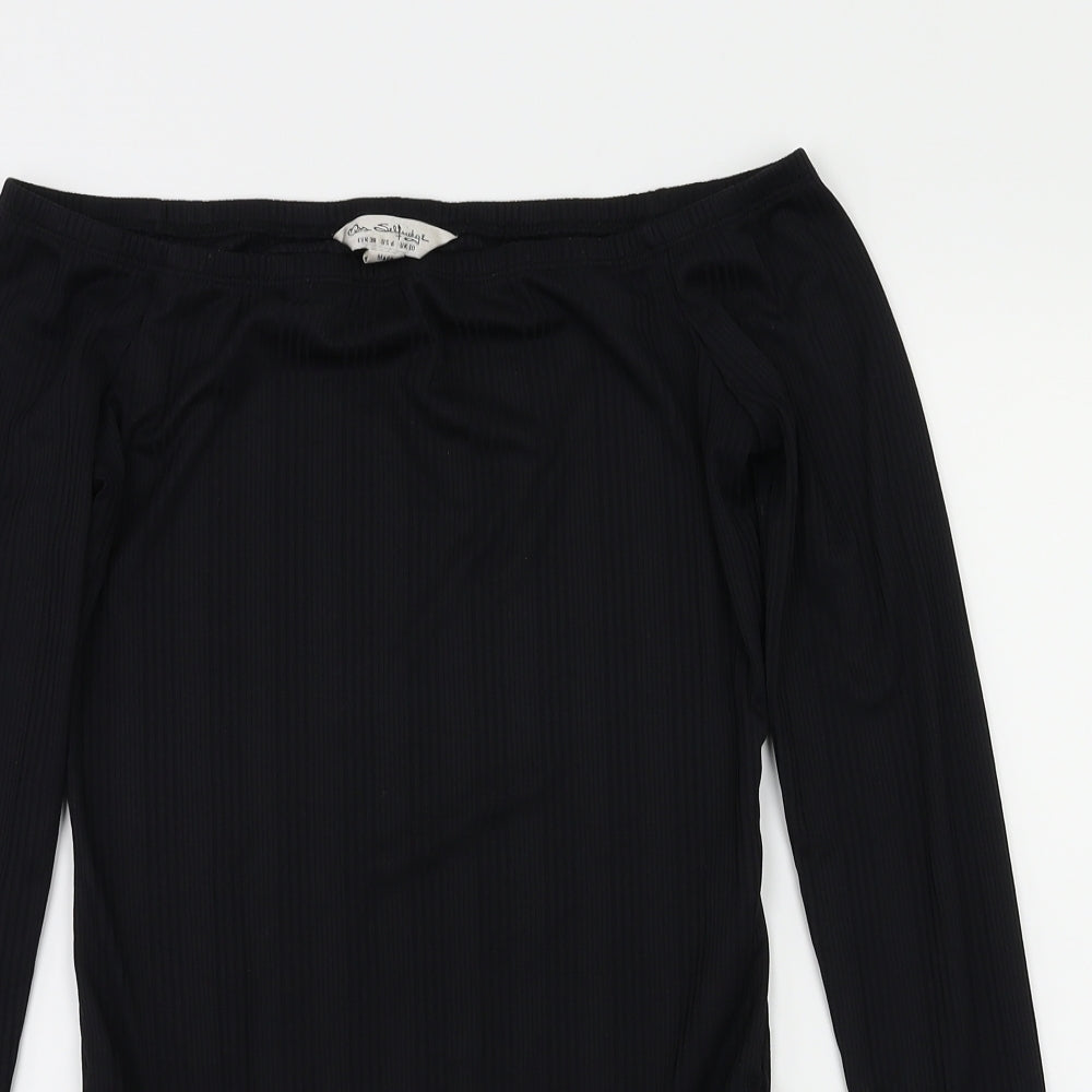 Miss Selfridge Womens Black   Bodysuit One-Piece Size 10