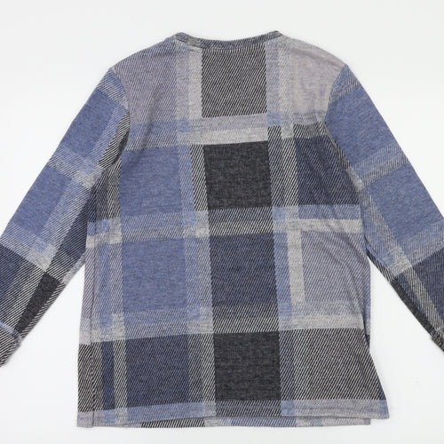 M&S Womens Black Check  Basic T-Shirt Size 10