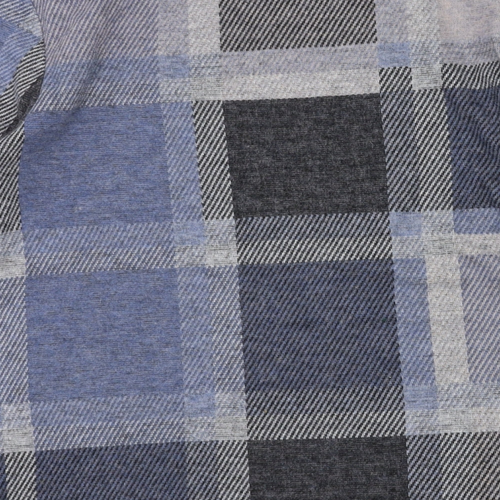 M&S Womens Black Check  Basic T-Shirt Size 10