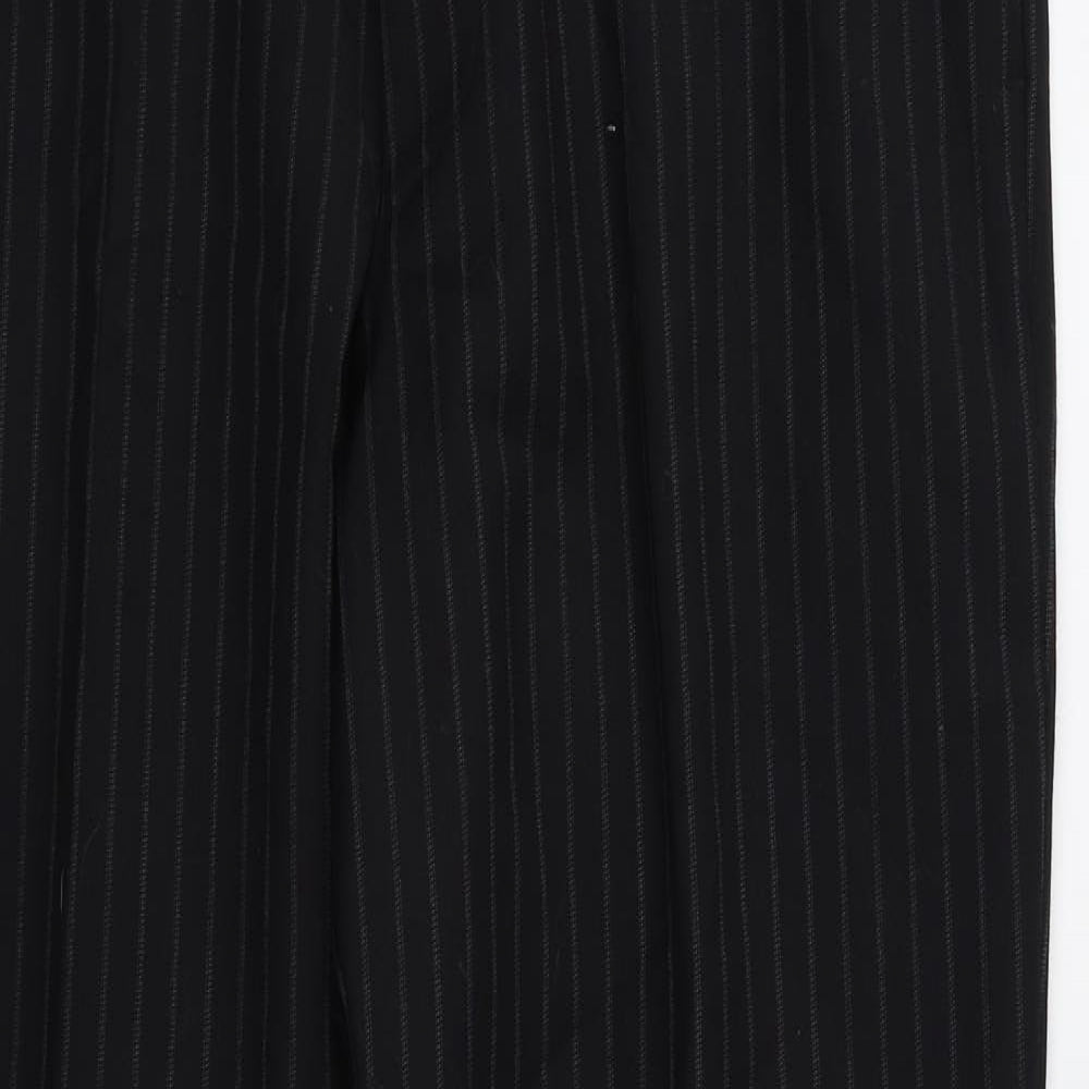 Burton Mens Black Striped  Trousers  Size 34 in L30 in