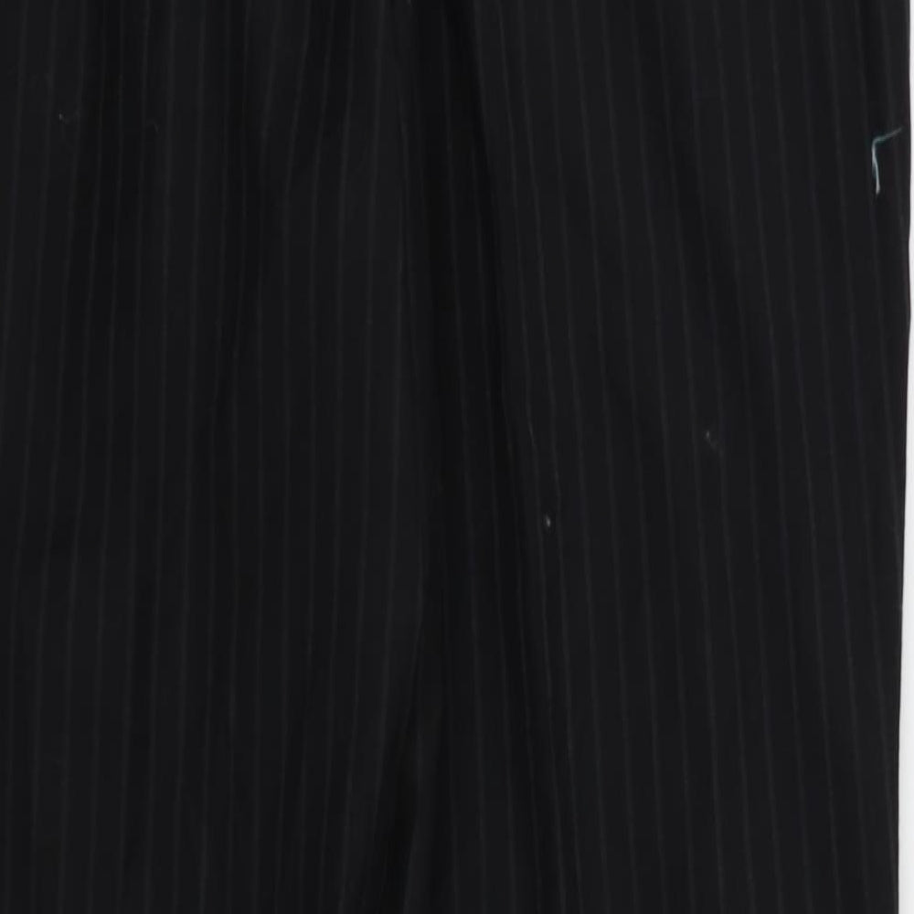 Burton Mens Black Striped  Trousers  Size 34 in L30 in