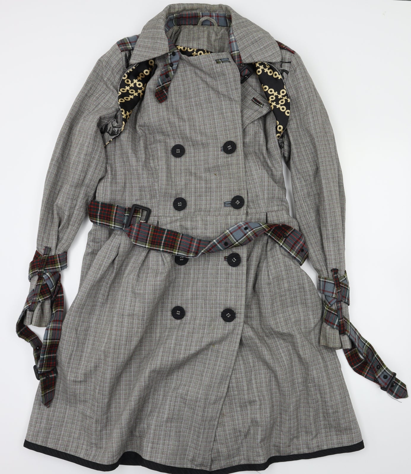 REDEFINED  Womens Grey Check  Jacket Coat Size L