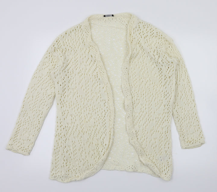 F&F Womens Ivory Cardigan Jumper Size 10