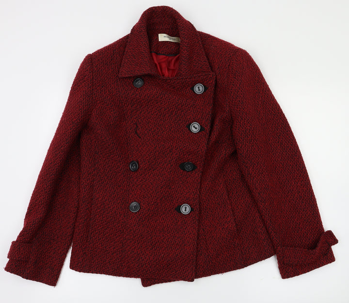 Monaco Womens Red Jacket Coat Size 12