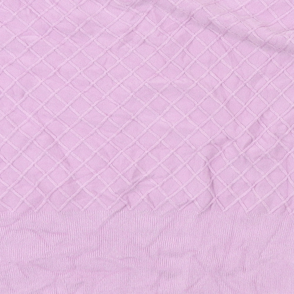 M&S Womens Pink Argyle/Diamond  Pullover Jumper Size 16
