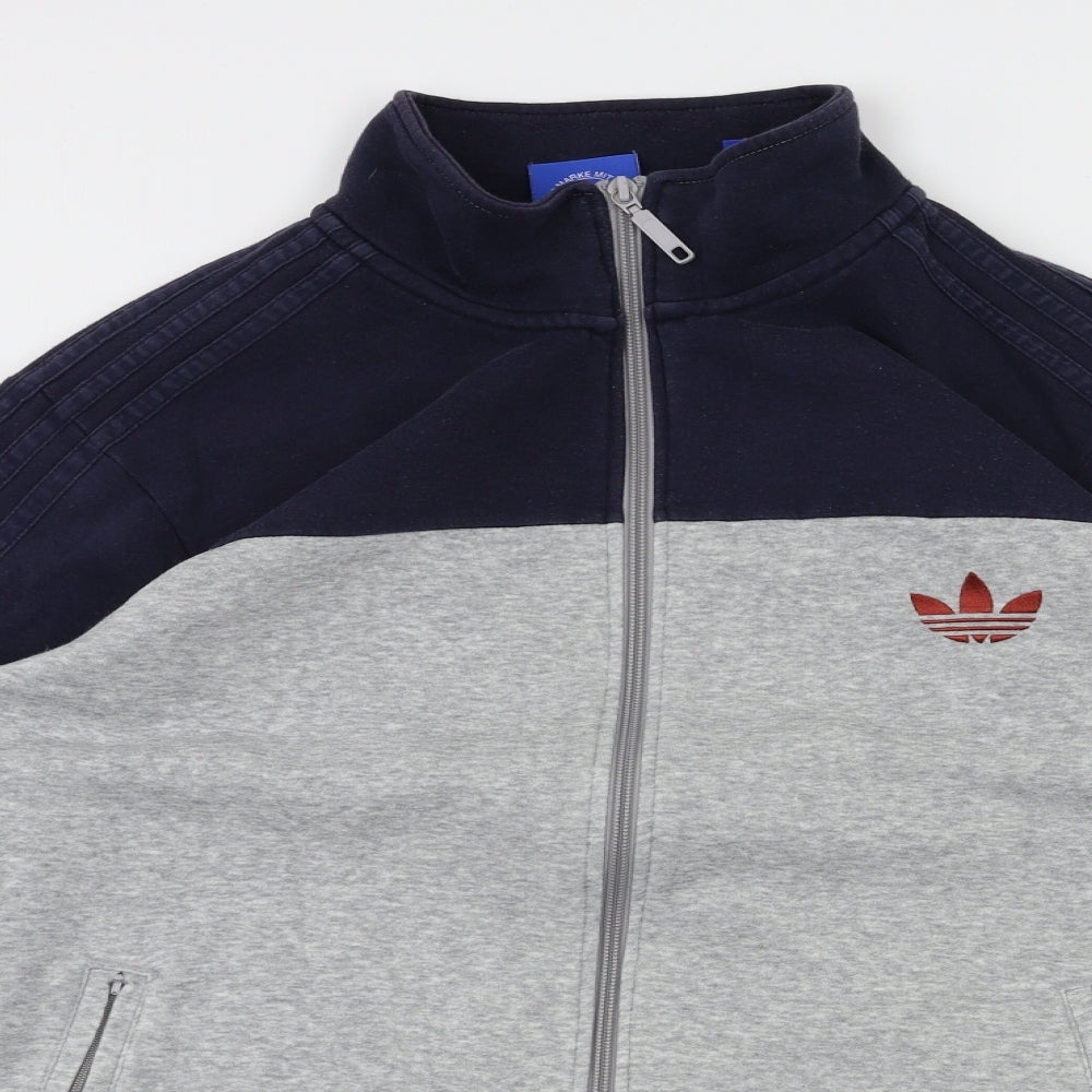 adidas Mens Blue   Full Zip Hoodie Size L