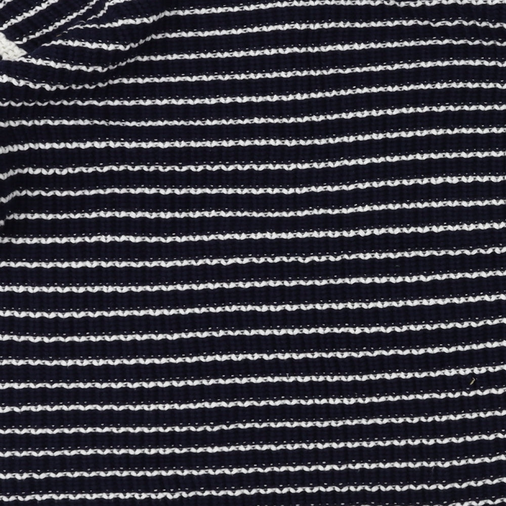 M&S Womens Blue Striped  Pullover Jumper Size S