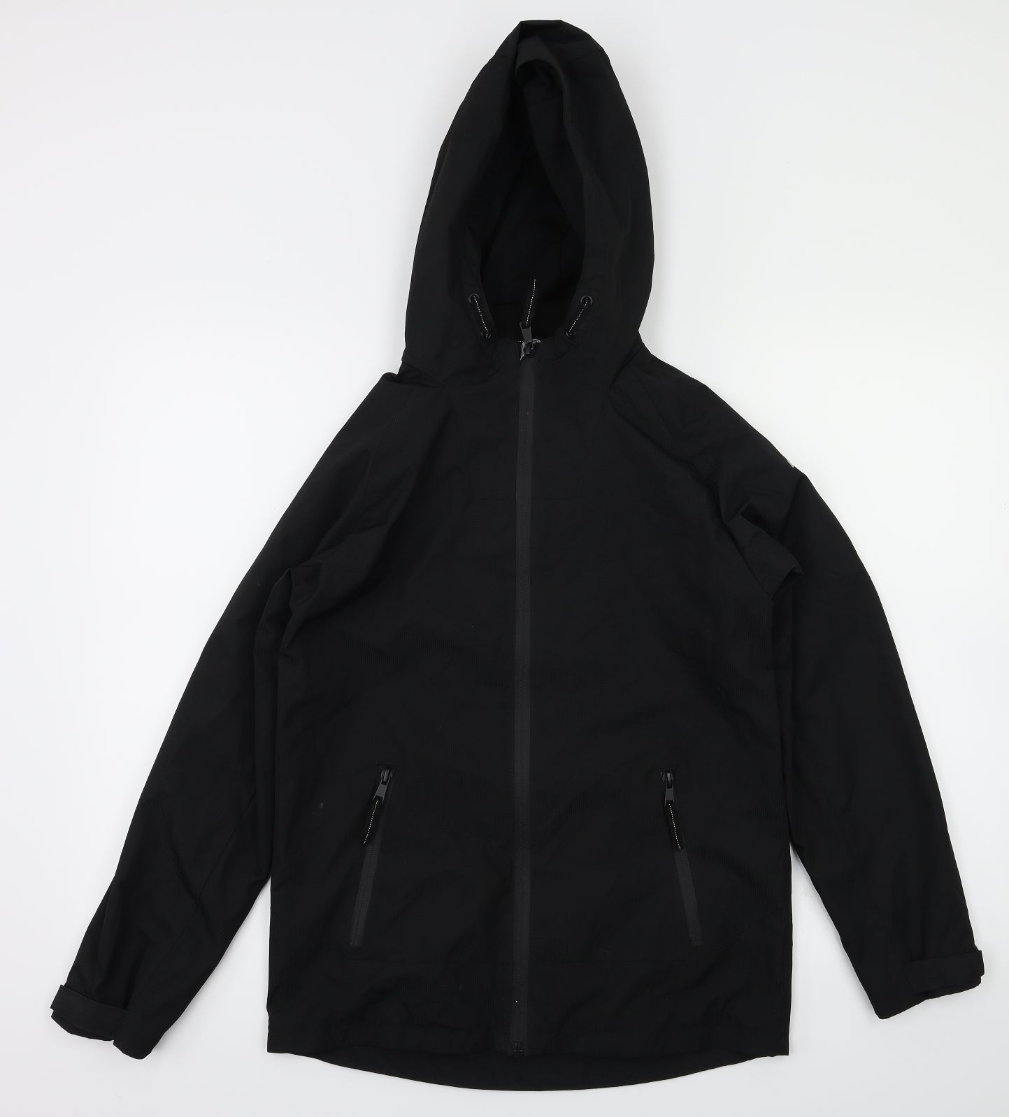 utlaws  Boys Black   Basic Coat Coat Size 11-12 Years