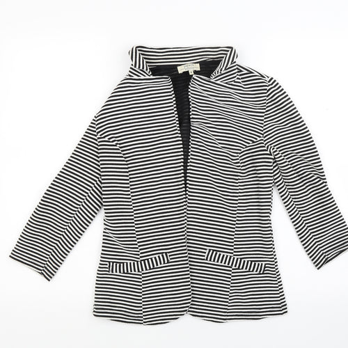 Papaya Womens White Striped  Jacket  Size 8