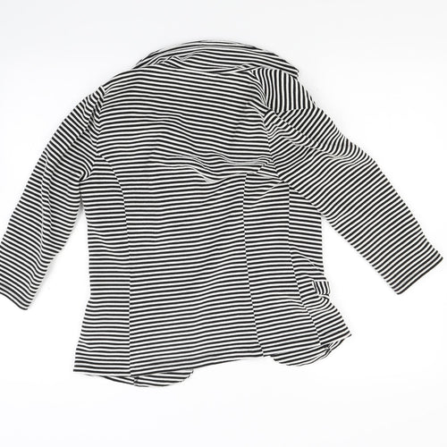 Papaya Womens White Striped  Jacket  Size 8
