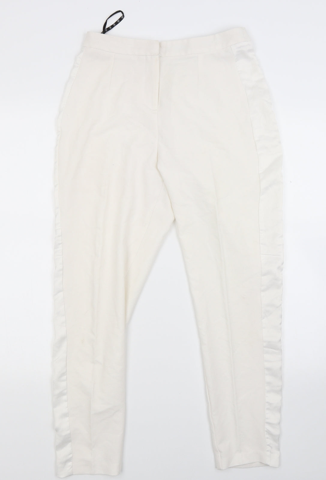 Missguided Womens White   Trousers  Size 10 L27 in