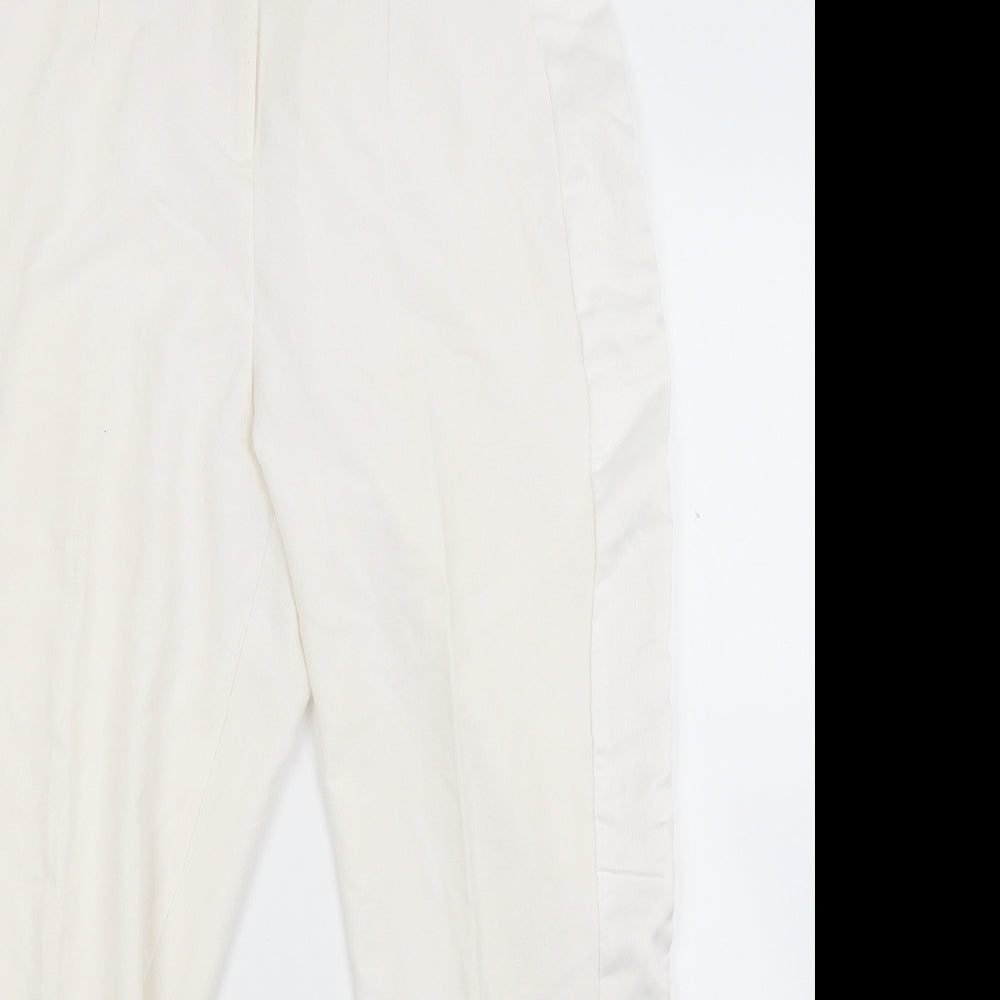 Missguided Womens White   Trousers  Size 10 L27 in