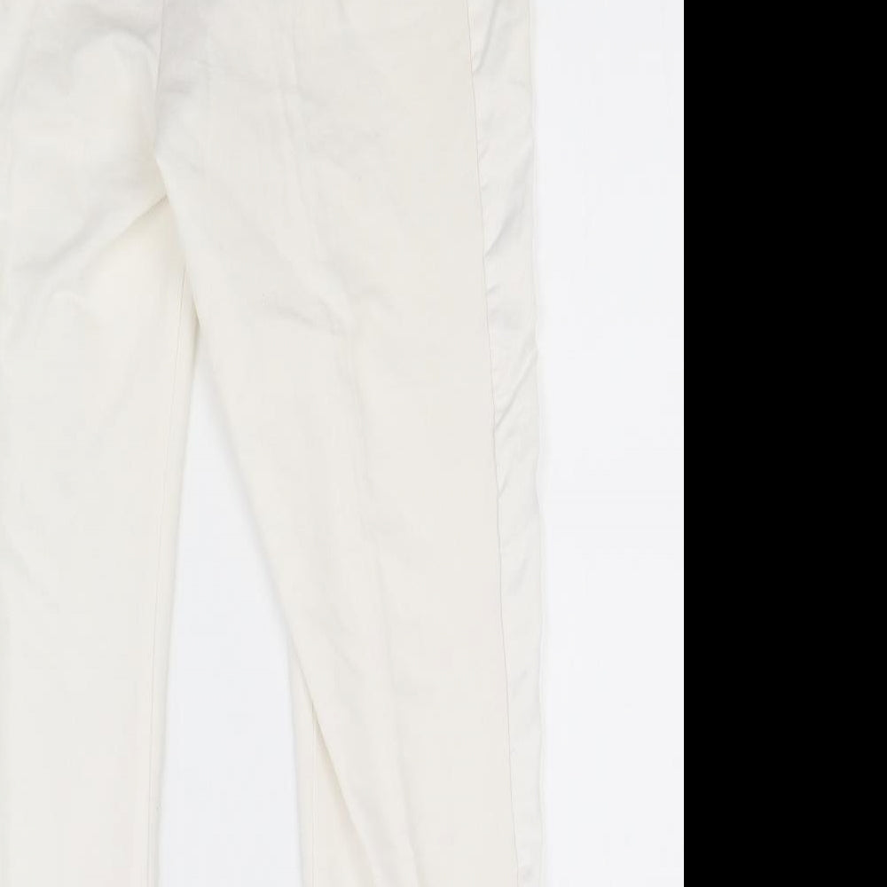 Missguided Womens White   Trousers  Size 10 L27 in