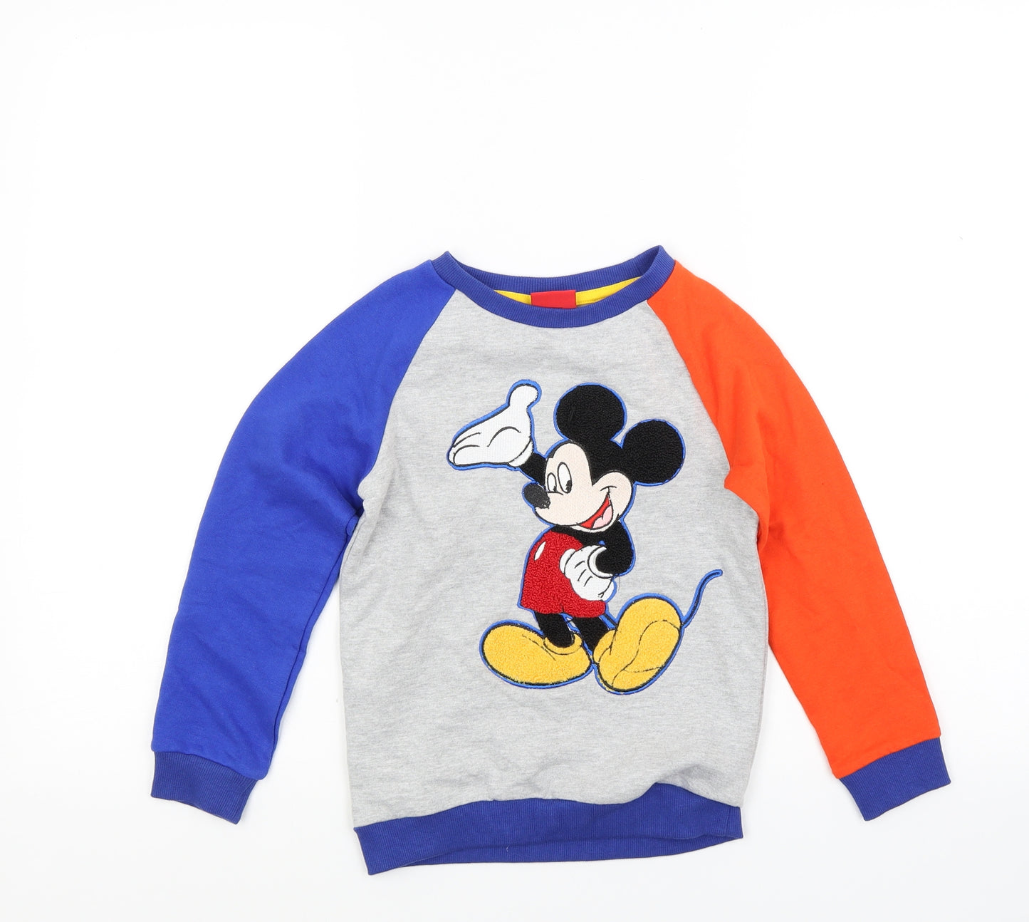 TU Boys Grey  Jacquard Pullover Sweatshirt Size 4-5 Years  - Mickey mouse