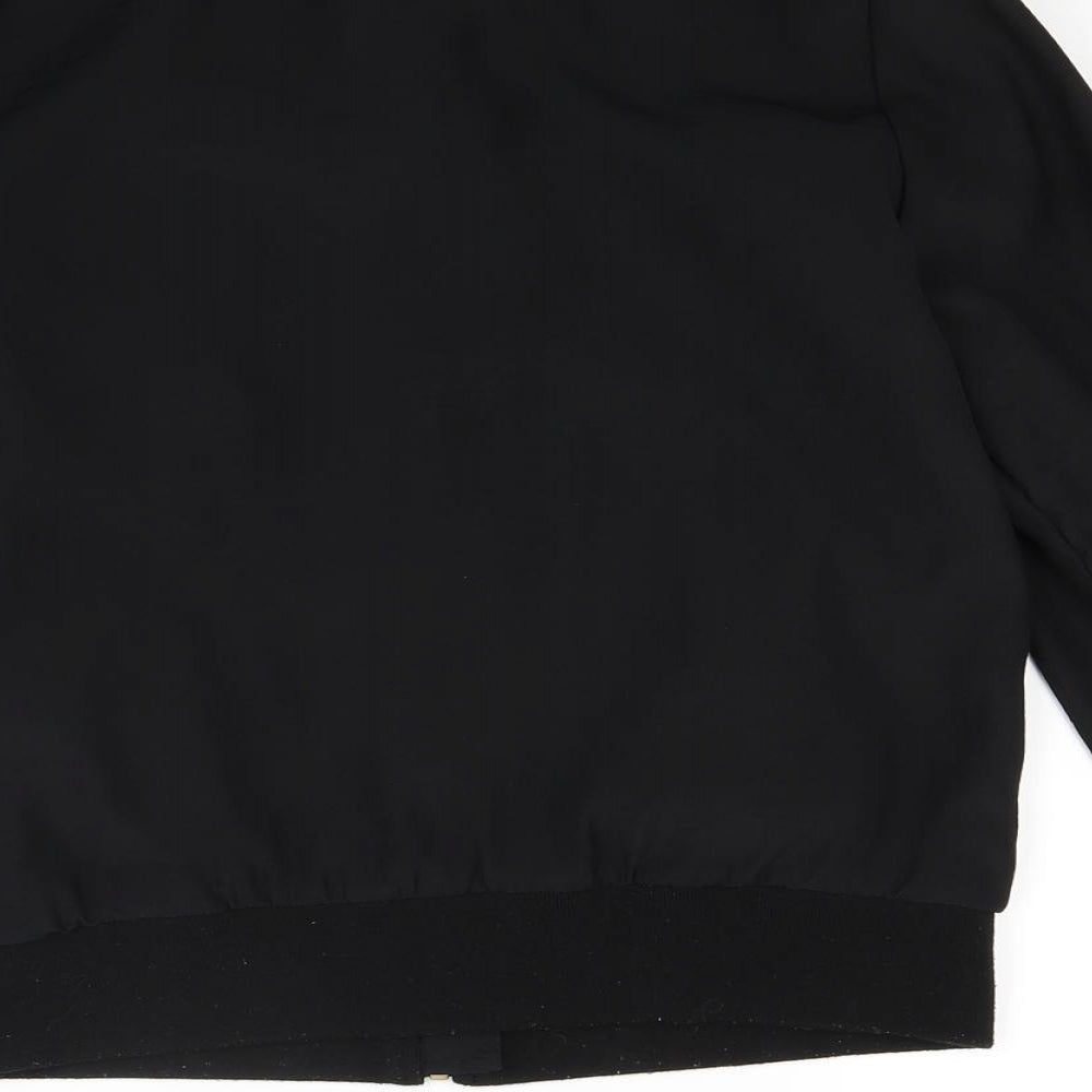 Papaya Womens Black   Bomber Jacket Coat Size 10