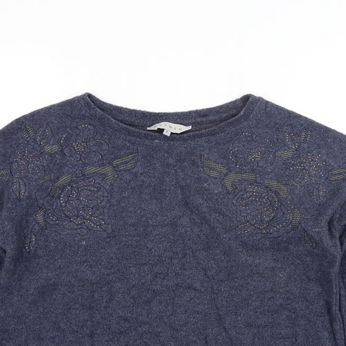 nut meg Womens Blue  Fleece Pullover Jumper Size 8